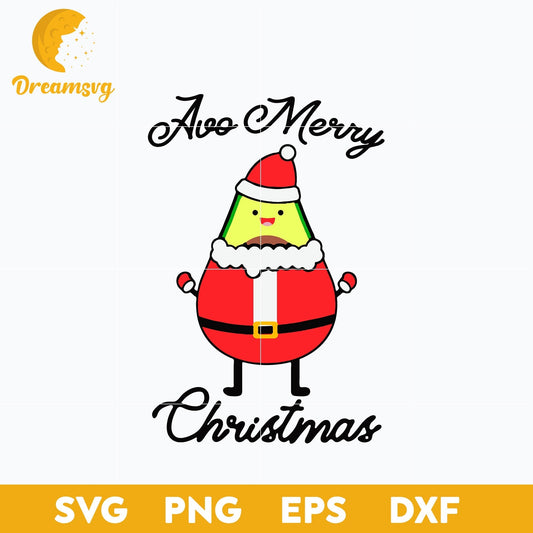 Avocado Merry Christmas SVG, Christmas SVG, PNG DXF EPS Digital File.