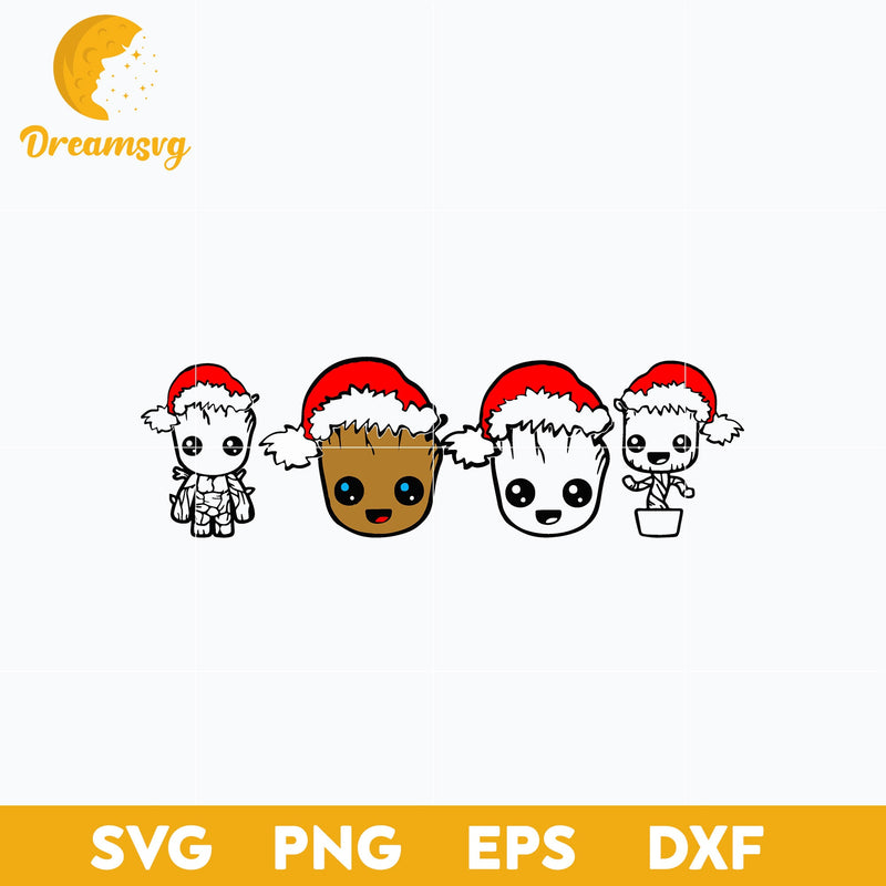 Baby Groot Christmas Hat SVG, Christmas SVG, PNG DXF EPS Digital File.