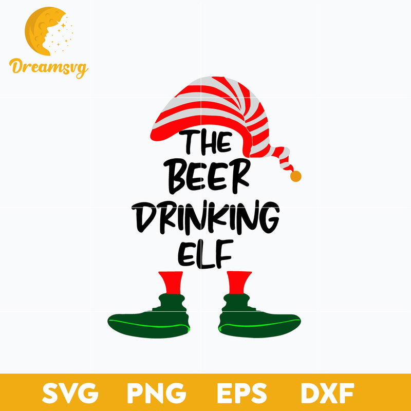 Beer Drinking Elf Matching Christmas SVG, Christmas SVG, PNG DXF EPS Digital File.