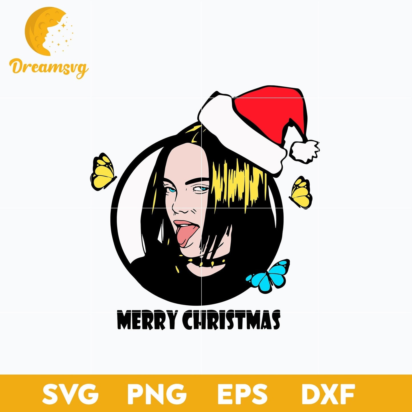 Billie Eilish Christmas SVG, Christmas SVG, PNG DXF EPS Digital File.