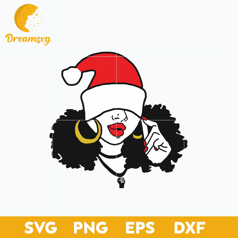 Black Girl Magic Merry Christmas SVG, Christmas SVG, PNG DXF EPS Digital File.