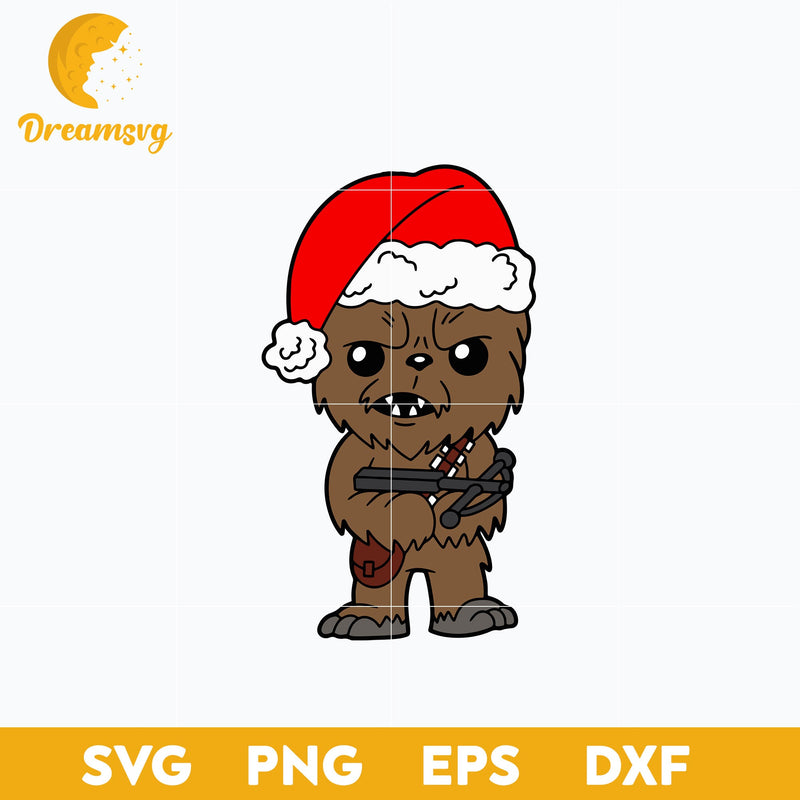 Chewbacca Star Wars Christmas SVG, Christmas SVG, PNG DXF EPS Digital File.