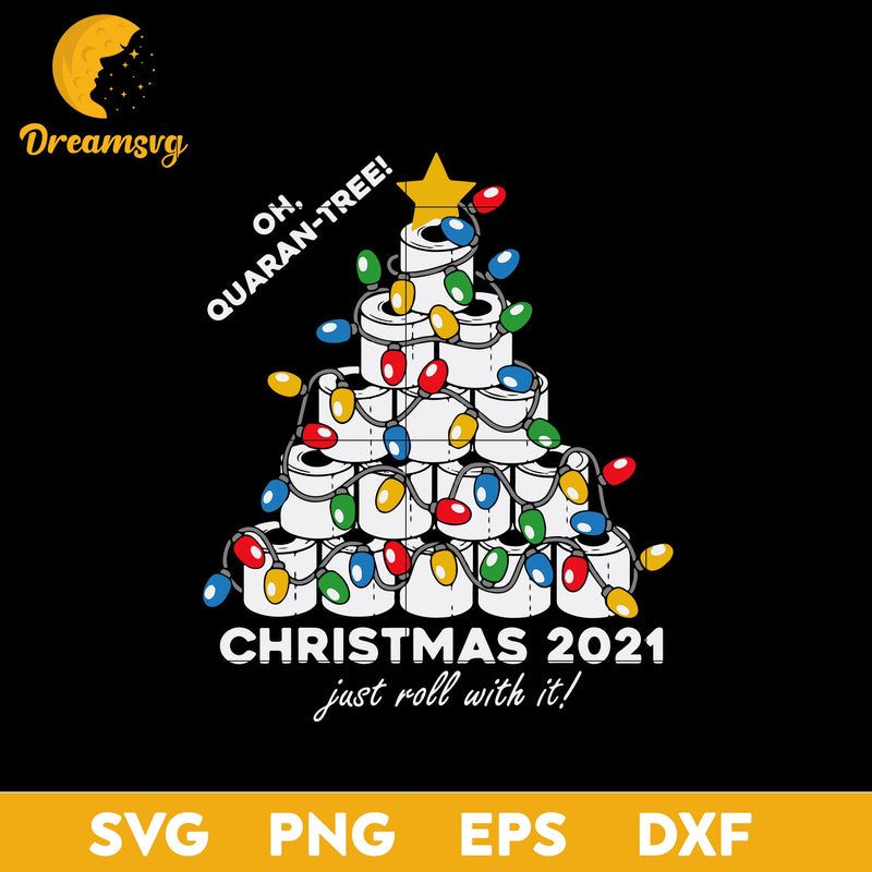 Christmas 2021 Toliet Paper Tree SVG, Christmas SVG, PNG DXF EPS Digital File.