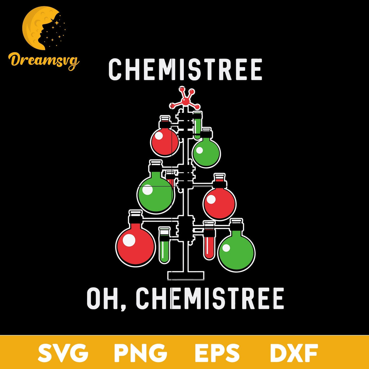Christmas Chemistree SVG, Christmas SVG, PNG DXF EPS Digital File.