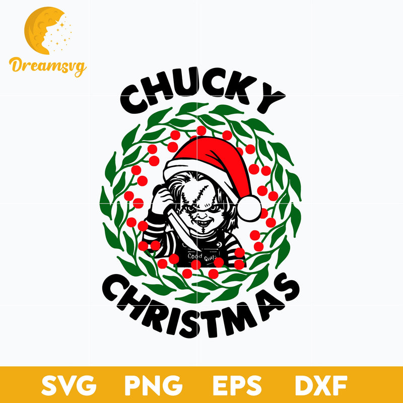 Christmas Chucky Horror Killer SVG, Christmas SVG, PNG DXF EPS Digital File.