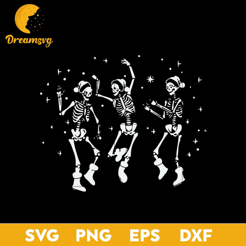 Christmas Dancing Skeleton SVG, Christmas SVG, PNG DXF EPS Digital File.