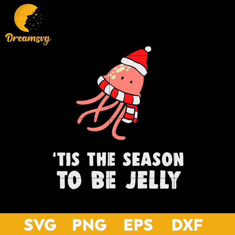 Christmas Jellyfish Christmas SVG, Christmas SVG, PNG DXF EPS Digital File.