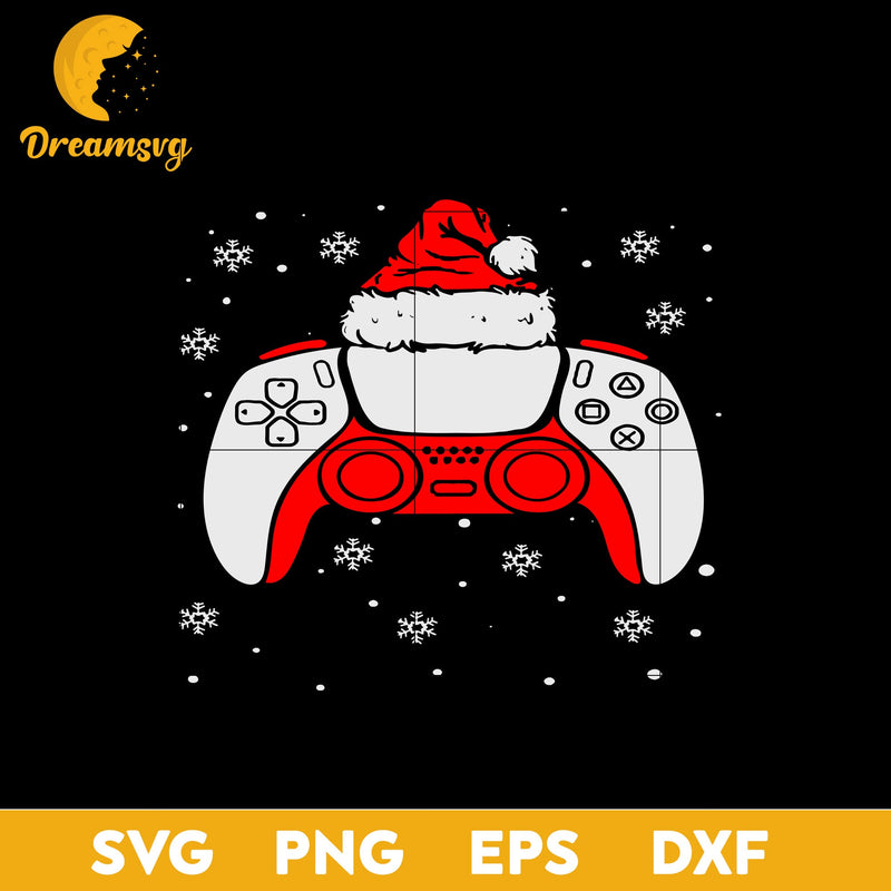 Christmas Santa Gamer Controller SVG, Christmas SVG, PNG DXF EPS Digital File.