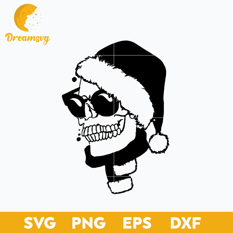 Christmas Skeleton Santa SVG, Christmas SVG, PNG DXF EPS Digital File.