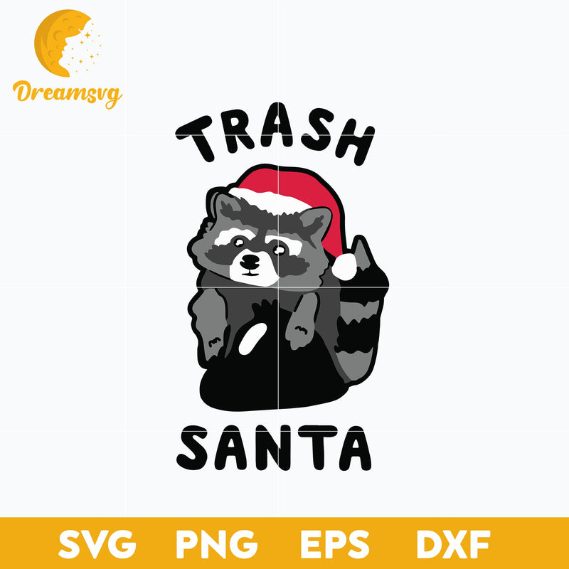 Christmas Trash Santa Claus Hat SVG, Christmas SVG, PNG DXF EPS Digital File.