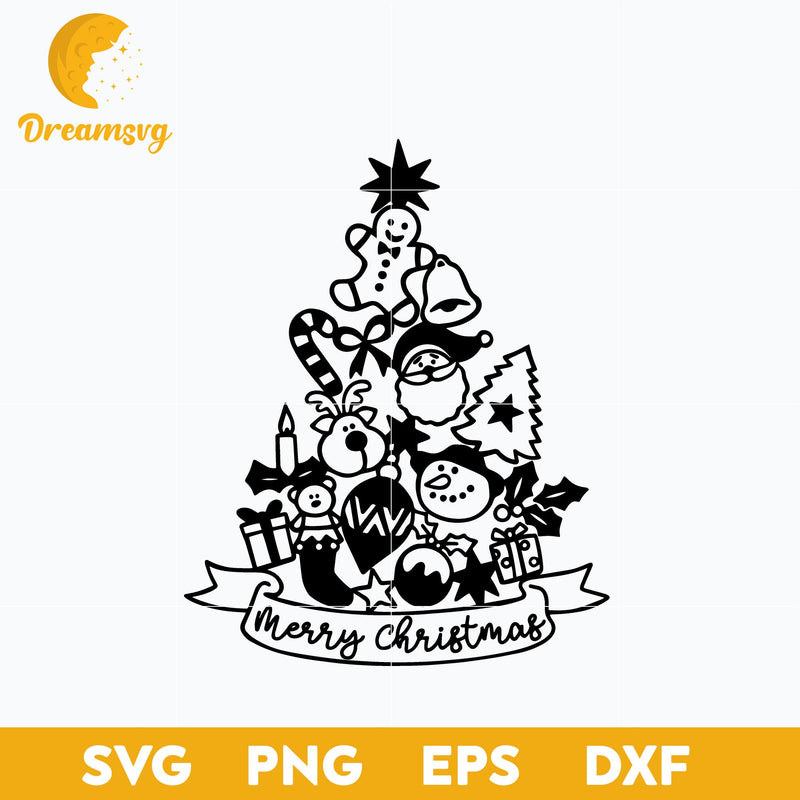 Christmas Tree SVG, Christmas SVG, PNG DXF EPS Digital File.