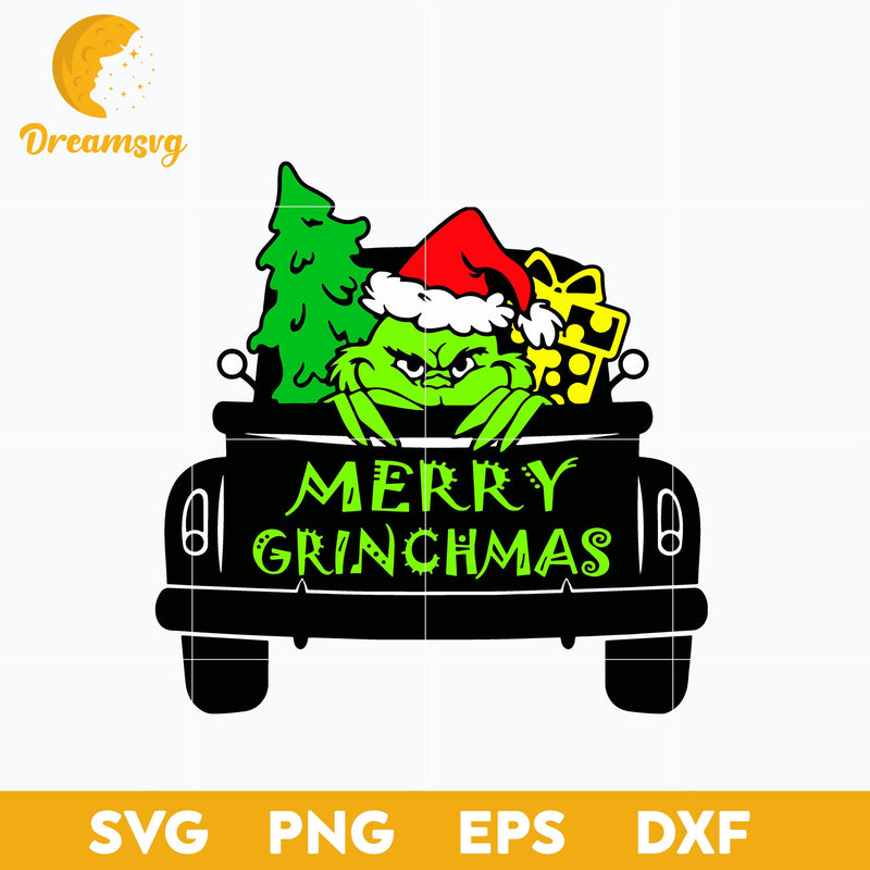 Christmas Truck Merry Grinchmas SVG, Christmas SVG, PNG DXF EPS Digital File.