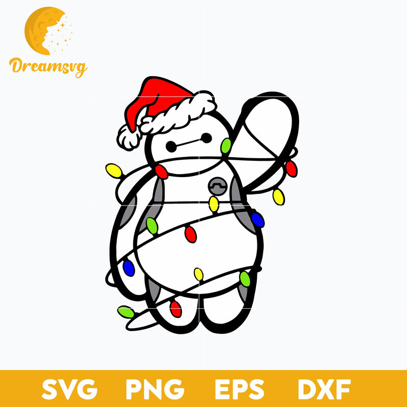 Christmas lights Snowman SVG, Christmas SVG, PNG DXF EPS Digital File.