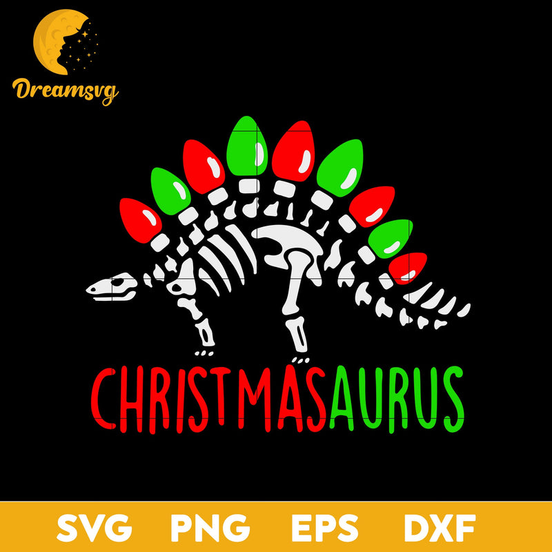 Christmasaurus SVG, Christmas SVG, PNG DXF EPS Digital File.