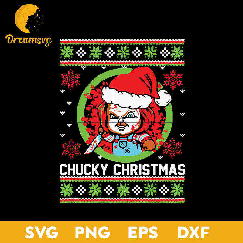 Chucky Christmas Horror Killer SVG, Christmas SVG, PNG DXF EPS Digital File.