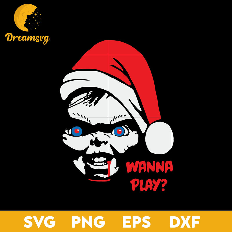 Chucky Santa Claus Christmas SVG, Christmas SVG, PNG DXF EPS Digital File.