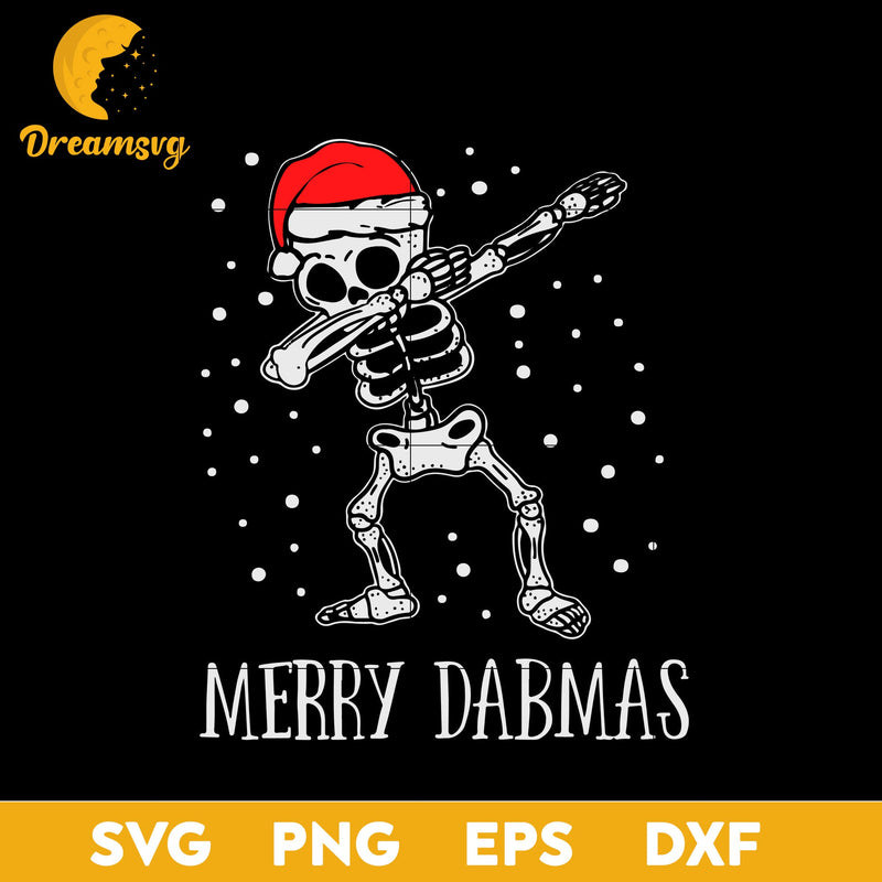 Dabbing Skeleton Christmas SVG, Christmas SVG, PNG DXF EPS Digital File.