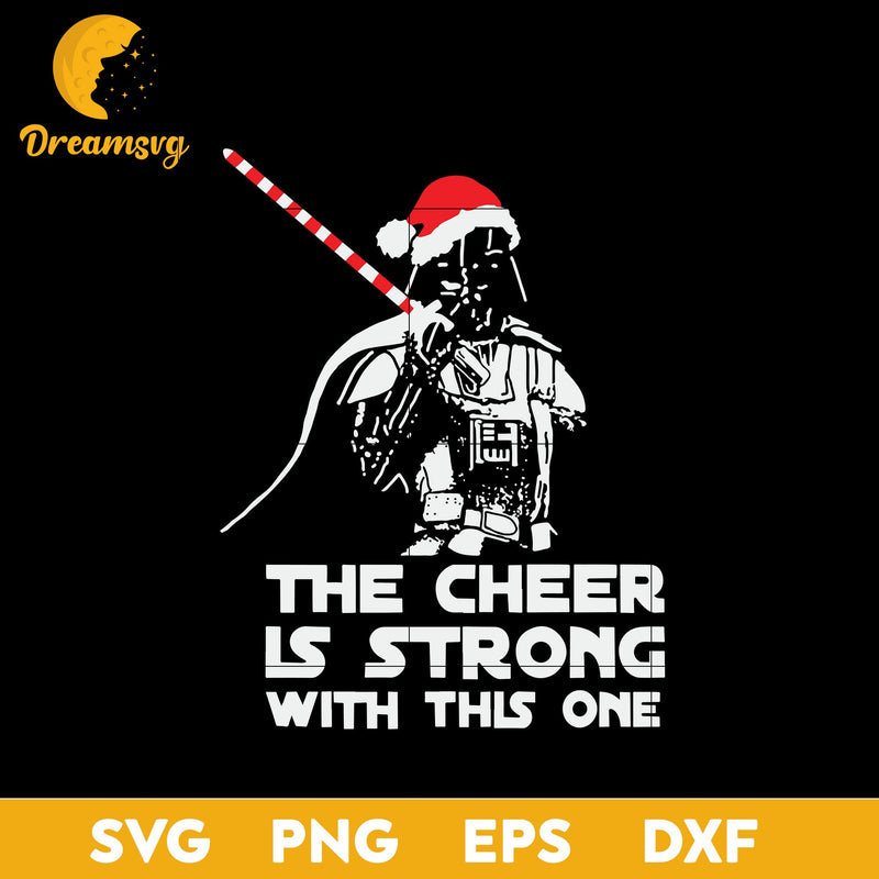 Dead Vader Santa  Hat The Cheer Is Strong With This One Christmas SVG, Christmas SVG, PNG DXF EPS Digital File.