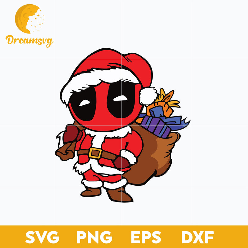 Deadpool Christmas Gifts Kids SVG, Christmas SVG, PNG DXF EPS Digital File.