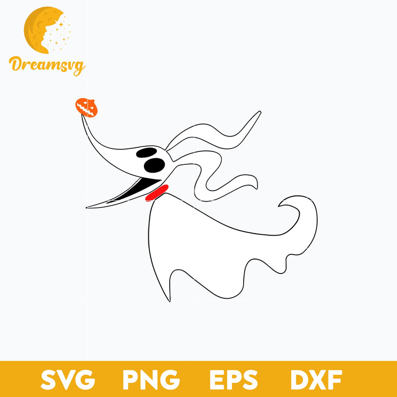 Dog Ghost Inspired by Nightmare Before Christmas SVG, Christmas SVG, PNG DXF EPS Digital File.