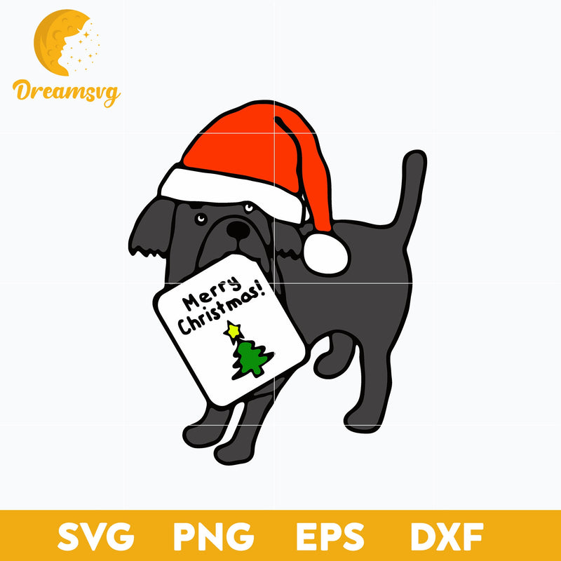 Dog Merry Christmas SVG, Christmas SVG, PNG DXF EPS Digital File.