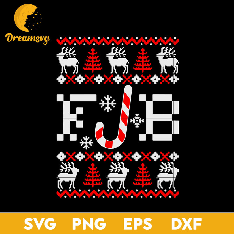 Fjb Ugly Christmas Candy Cane SVG, Christmas SVG, PNG DXF EPS Digital File.