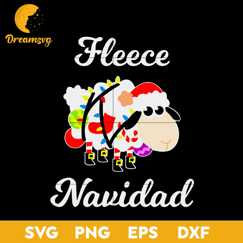 Fleece Navidad Christmas Feliz SVG, Christmas SVG, PNG DXF EPS Digital File.