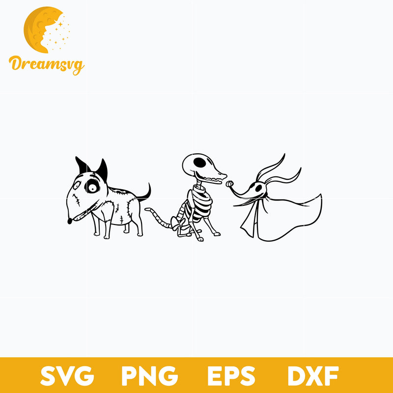 Frankenweenie, Corpse Bride, Nightmare Before Christmas SVG, Christmas SVG, PNG DXF EPS Digital File.