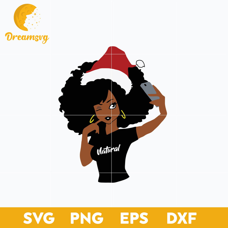 Funny Black Girl Magic Natural Merry Christmas SVG, Christmas SVG, PNG DXF EPS Digital File.