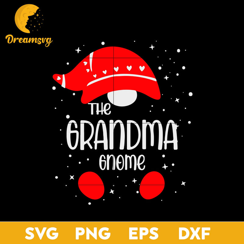 Grandma Gnome Matching Family Pajamas Christmas SVG, Christmas SVG, PNG DXF EPS Digital File.