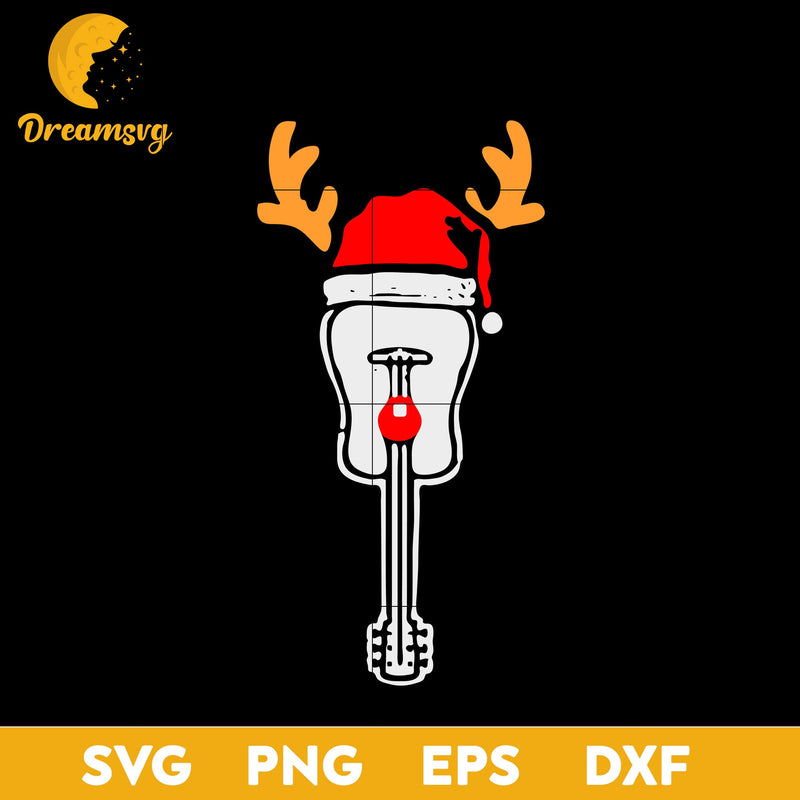 Guitar Christmas Pajamas Reindeer Music SVG, Christmas SVG, PNG DXF EPS Digital File.