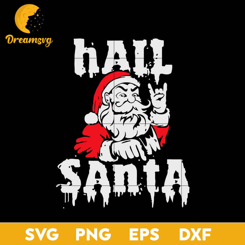 Hail Santa Heavy Metal Candy Canes Ugly SVG, Christmas SVG, PNG DXF EPS Digital File.