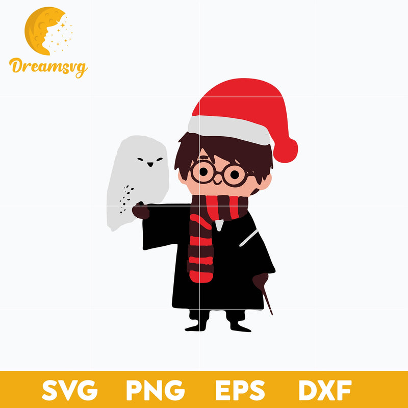 Harry Potter Christmas Owl SVG, Christmas SVG, PNG DXF EPS Digital File.