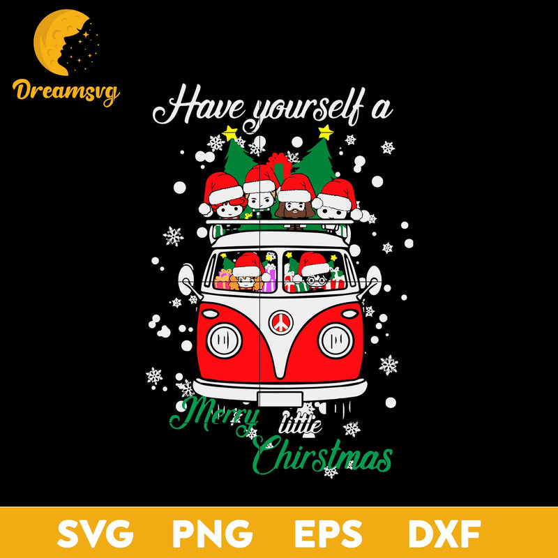 Harry Potter Christmas Van Car SVG, Christmas SVG, PNG DXF EPS Digital File.