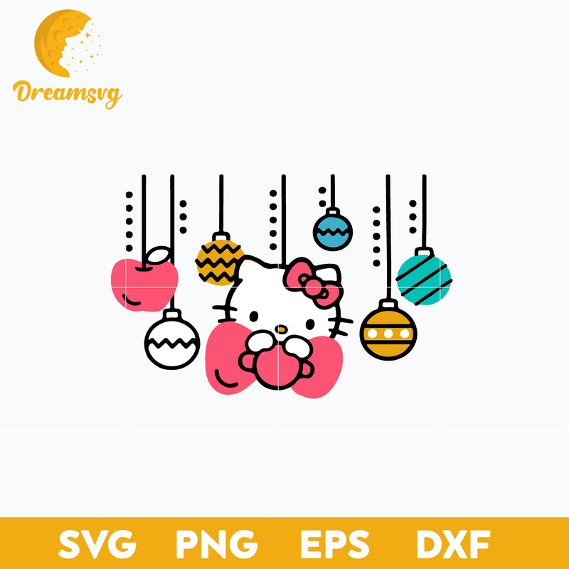 Hello Kitty Christmas SVG, Christmas SVG, PNG DXF EPS Digital File.