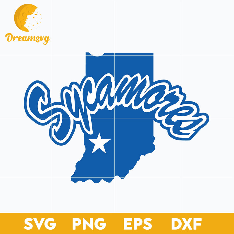 Indiana State Sycamores Svg, Logo Ncaa Sport Svg, Ncaa Svg, Png, Dxf, Eps Download File.