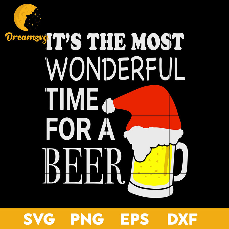 It’s The Most Wonderful Time For A Beer Christmas SVG, Christmas SVG, PNG DXF EPS Digital File.