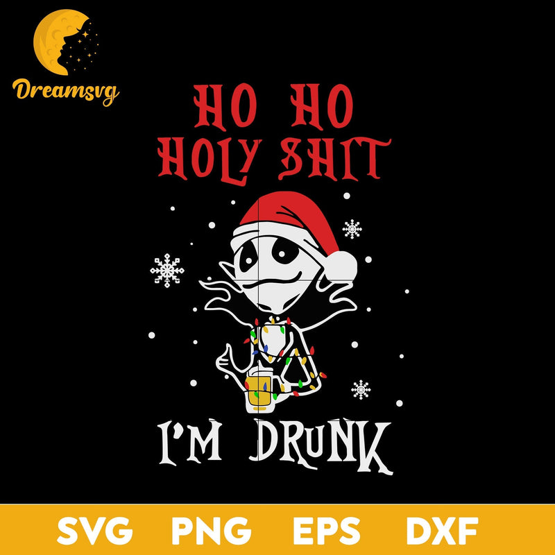 Jack Skellington Christmas Ho Ho Holy Shit Im Drunk SVG, Christmas SVG, PNG DXF EPS Digital File.