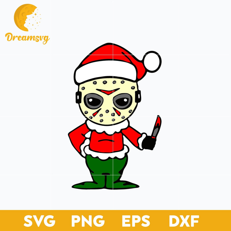 Jason Chibi Christmas Horror Movie SVG, Christmas SVG, PNG DXF EPS Digital File.