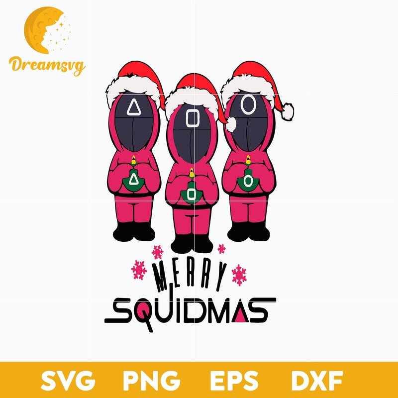 Merry Squidmas Christmas Game SVG, Christmas SVG, PNG DXF EPS Digital File.