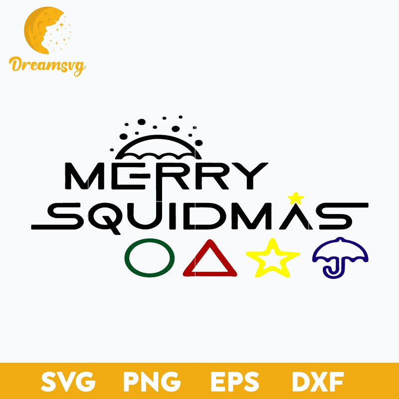 Merry Squidmas Christmas SVG, Christmas SVG, PNG DXF EPS Digital File.