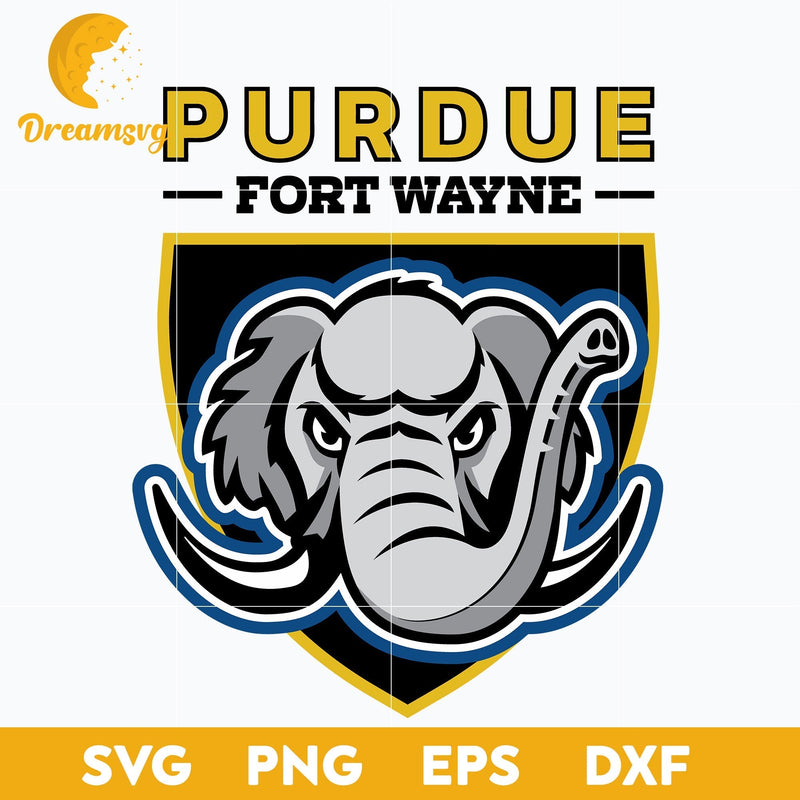 Purdue Fort Wayne Mastodons Svg, Logo Ncaa Sport Svg, Ncaa Svg, Png, Dxf, Eps Download File.