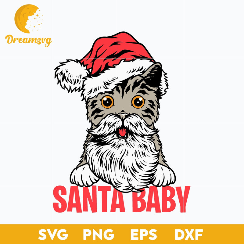 Santa Baby Christmas SVG, Christmas SVG, PNG DXF EPS Digital File.