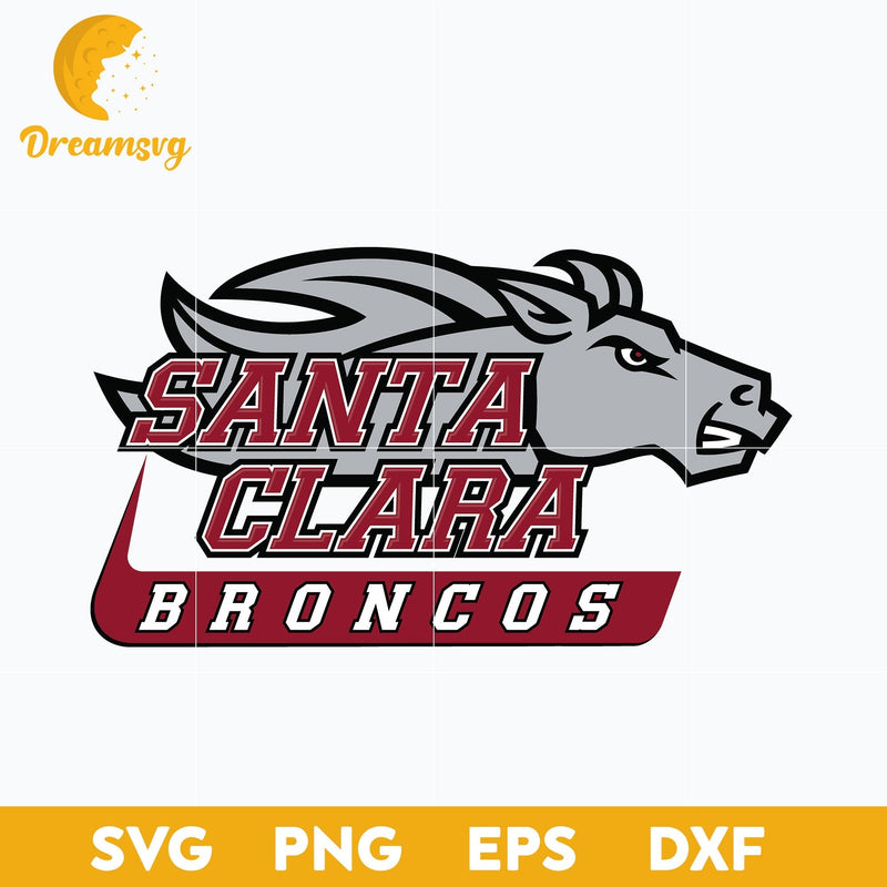 Santa Clara Broncos Svg, Logo Ncaa Sport Svg, Ncaa Svg, Png, Dxf, Eps Download File.