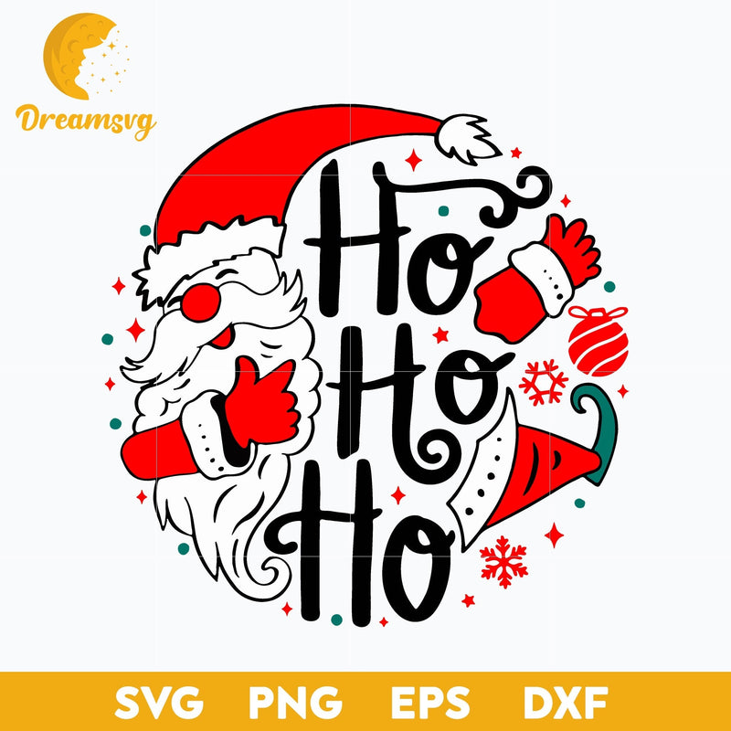 Santa Claus Ho Ho Ho Christmas SVG, Christmas SVG, PNG DXF EPS Digital File.