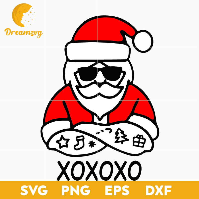 Santa Claus Xoxoxo Christmas SVG, Christmas SVG, PNG DXF EPS Digital File.