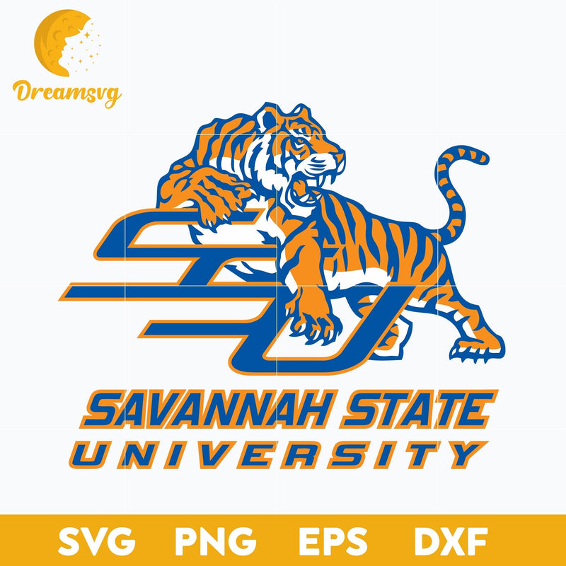 Savannah State Tigers Svg, Logo Ncaa Sport Svg, Ncaa Svg, Png, Dxf, Eps Download File.