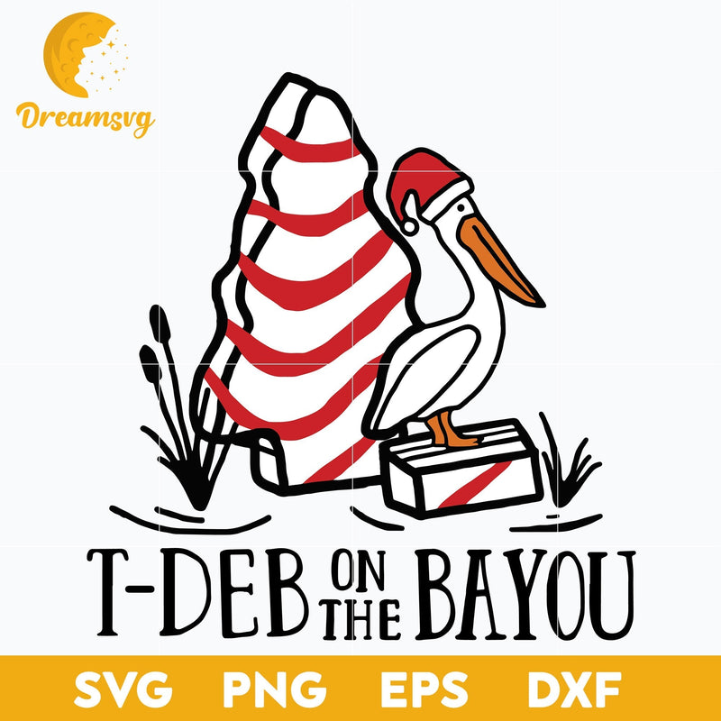 Stork Cake T- Deb On The Bayou Christmas SVG, Christmas SVG, PNG DXF EPS Digital File.