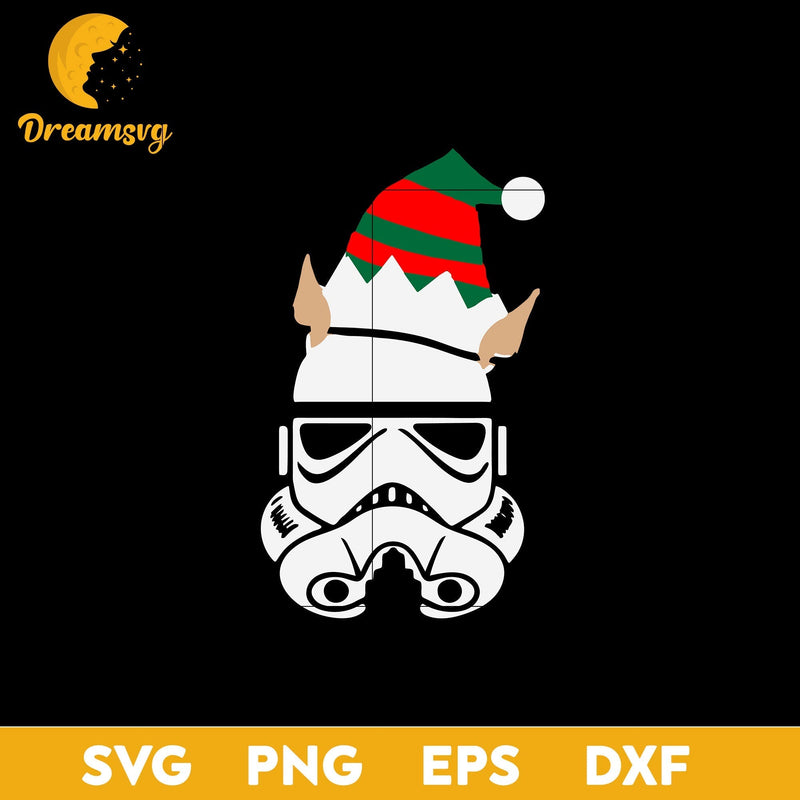 Stormtrooper Santa Claus Hat Christmas SVG, Christmas SVG, PNG DXF EPS Digital File.