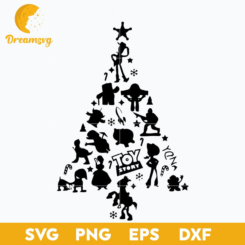 Toy Story Christmas Tree SVG, Christmas SVG, PNG DXF EPS Digital File.